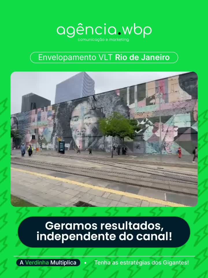 Registro do projeto de envelopamento do VLT no Rio de Janeiro